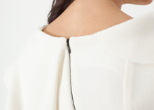 Asymmetric Dress in Cream/Black, Manuela Arcari